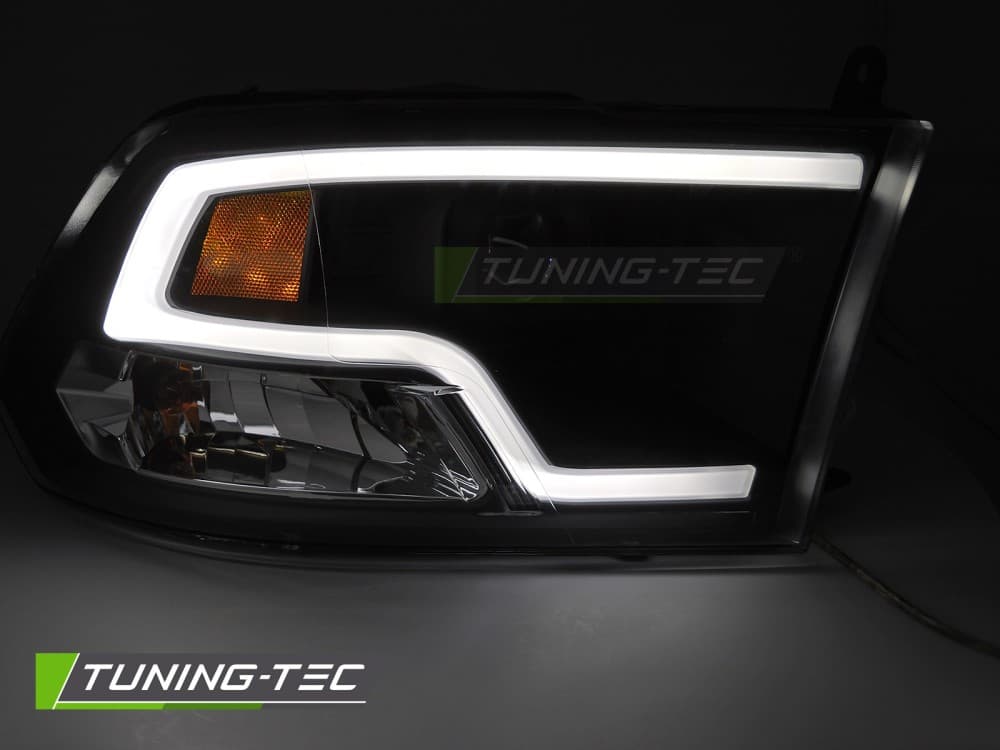Predné svetlá Dodge Ram 09-18 Tube Light Projektor Black – náhľad 2