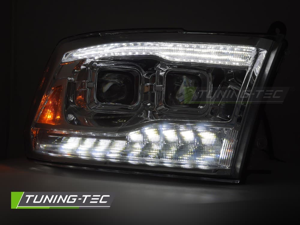 Predné svetlá Dodge Ram 09-18 Double Chrome – náhľad 2