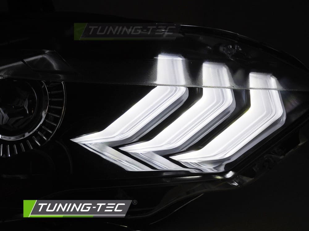 Predné Full LED svetlá Ford Mustang 18-21 RGB DRL Black – náhľad 2