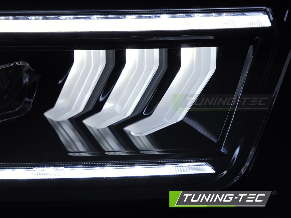 Predné Full LED svetlá Ford Mustang 04-09 Tube DRL Black – náhľad 3