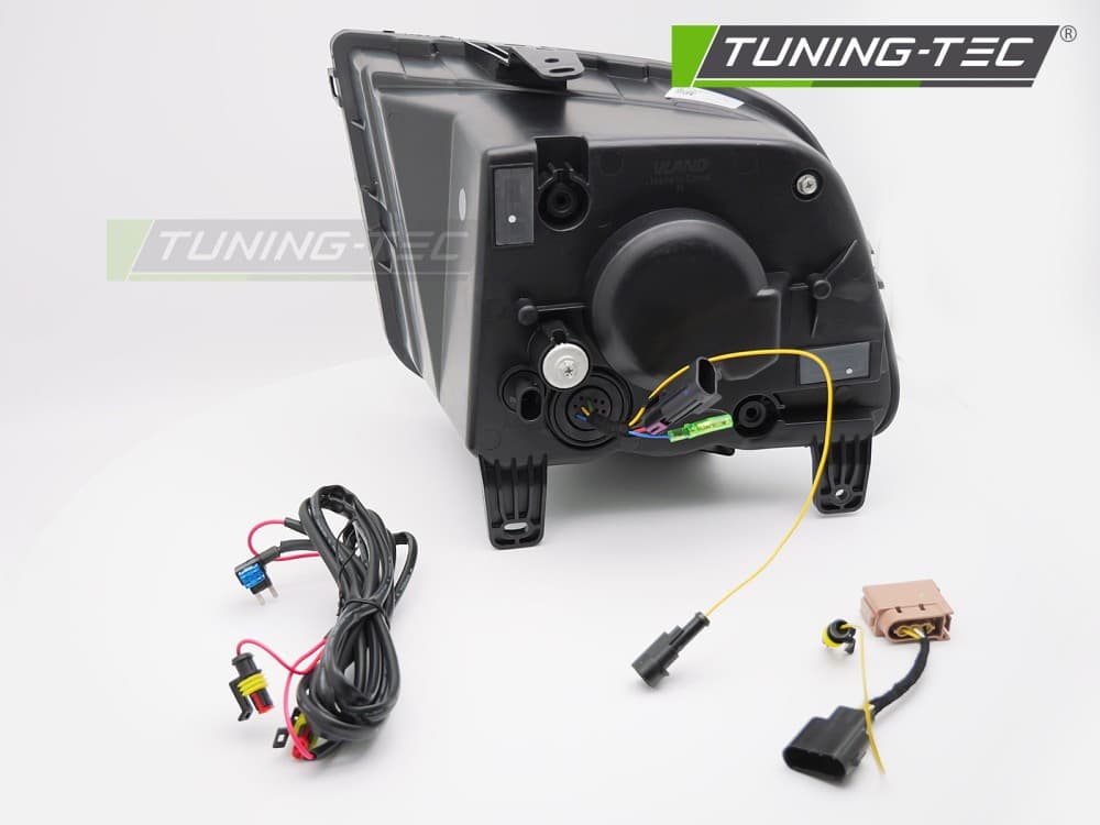 Predné Full LED svetlá Ford Mustang 04-09 Tube DRL Black – náhľad 5