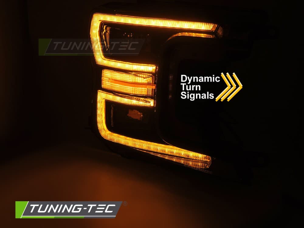 Predné Full LED svetlá Ford F-150 17-20 DRL Black (dynamická smerovka) – náhľad 3