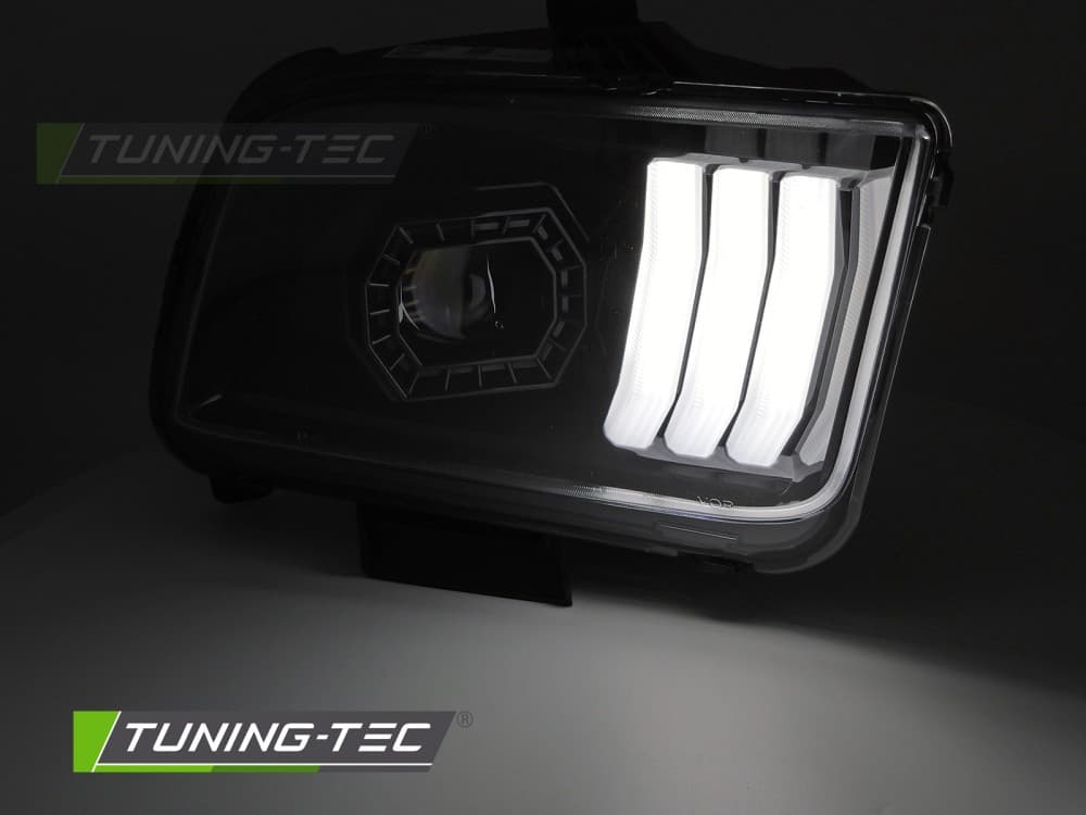 Predné svetlá Ford Mustang 04-09 Tube Light Black (H9) – náhľad 2