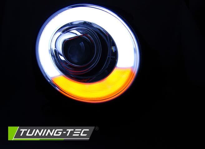 Predné svetlá Mini Cooper R56 06-14 Tube Light Black – náhľad 3