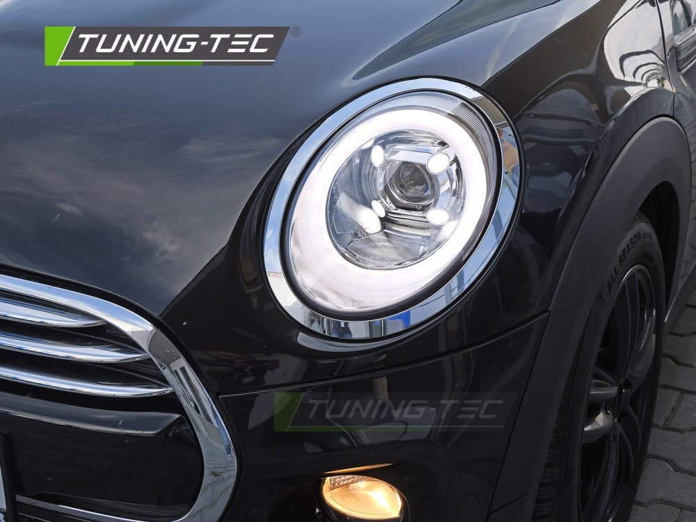 Predné svetlá Mini Cooper F56 14-17 Tube Light DRL Chrome – náhľad 2