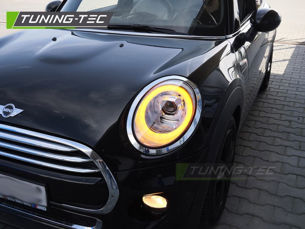 Predné svetlá Mini Cooper F56 14-17 Tube Light DRL Chrome – náhľad 3