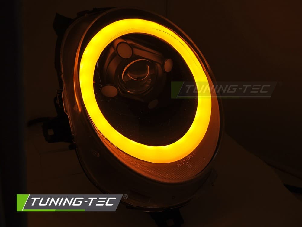 Predné svetlá Mini Cooper F56 14-17 Tube Light DRL Glossy Black – náhľad 3