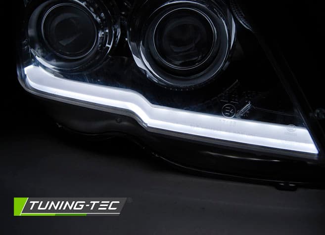 Predné svetlá Mercedes GLK X204 08-12 Tube Light Chrome – náhľad 3