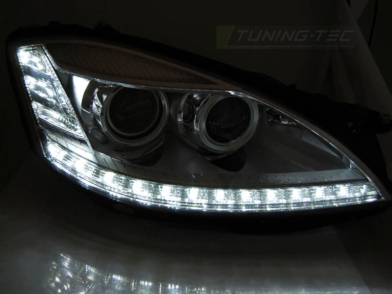 Predné xenónové svetlá Mercedes S trieda W221 05-09 Daylight Chrome (dynamická smerovka) – náhľad 3