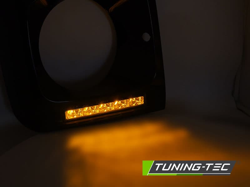 Predné svetlá Mercedes G trieda W463 01-12 Frame LED DRL (nelakované) – náhľad 2
