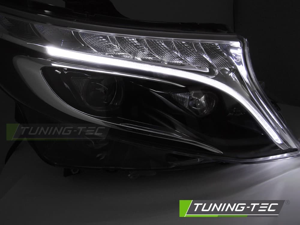 Predné Full LED svetlá Mercedes Vito / V trieda W447 14-23 DRL Black – náhľad 3