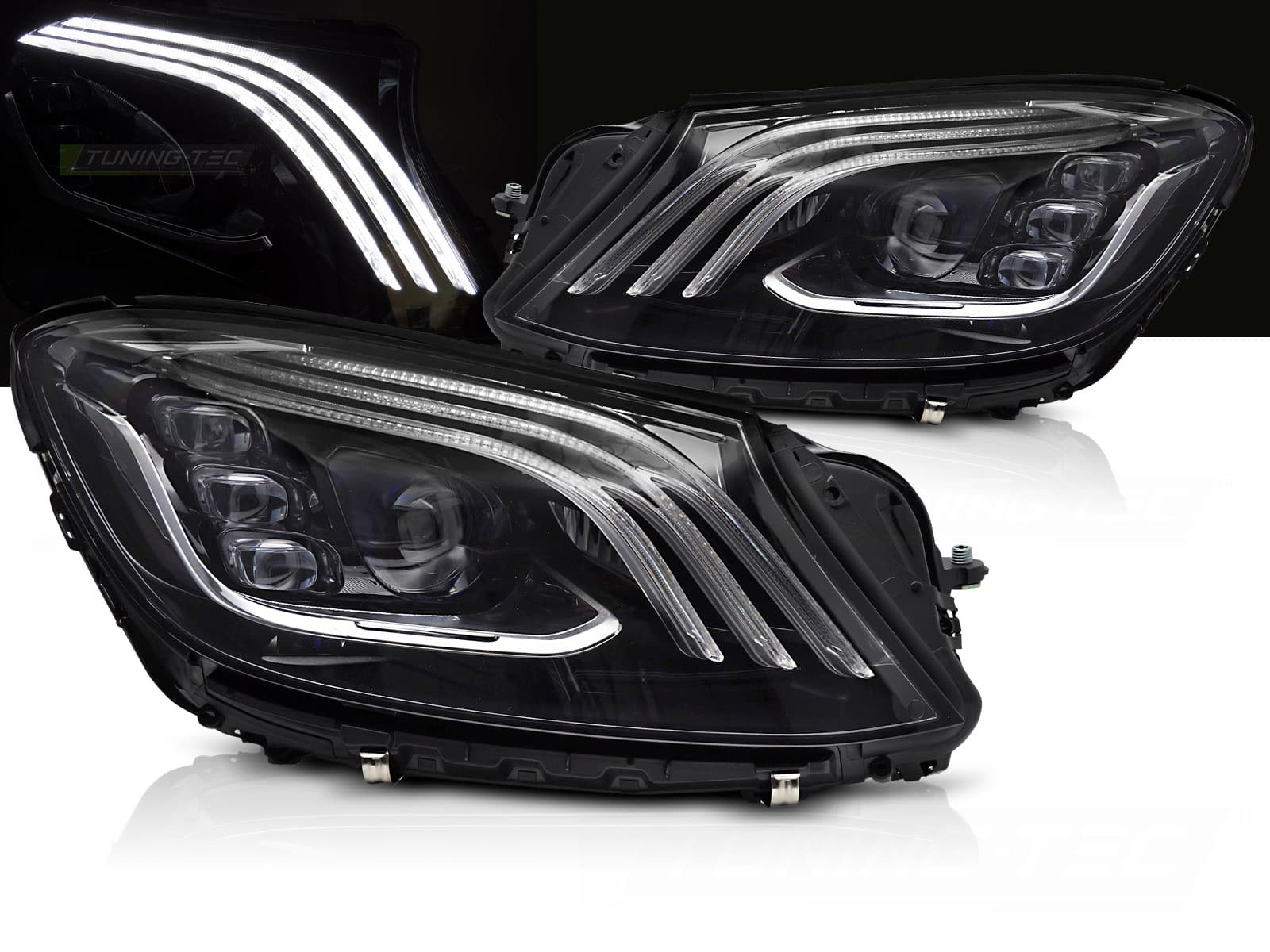 Predné Full LED svetlá Mercedes S trieda W222 13-17 DRL