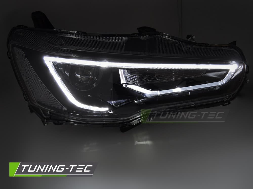Predné svetlá Mitsubishi Lancer VIII 08-16 Tube Light Black – náhľad 2