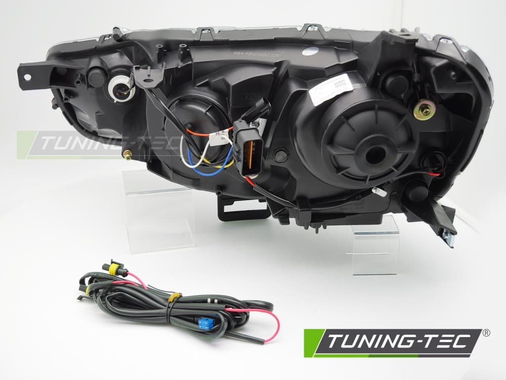 Predné svetlá Mitsubishi Lancer VIII 08-16 Tube Light Black – náhľad 4