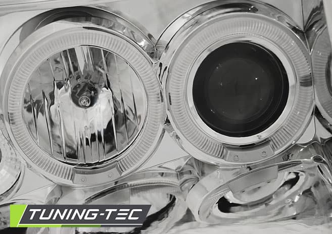 Predné svetlá Nissan Frontier 01-04 Angel Eyes Chrome (US verzia) – náhľad 2