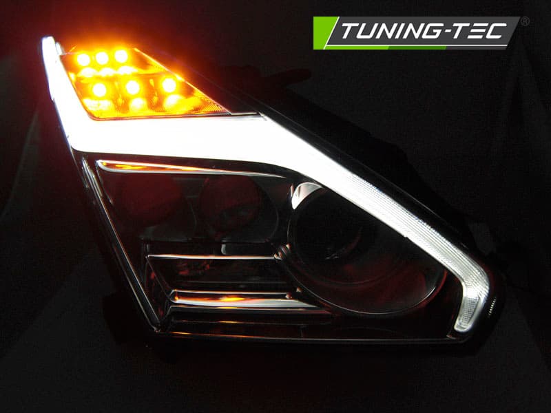 Predné LED svetlá Nissan GT-R 08-13 Tube Chrome – náhľad 4