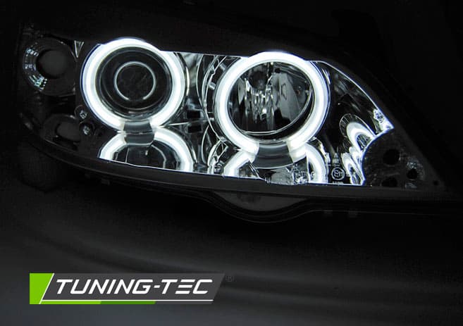 Predné svetlá Opel Astra G 97-04 Angel Eyes CCFL Chrome – náhľad 2