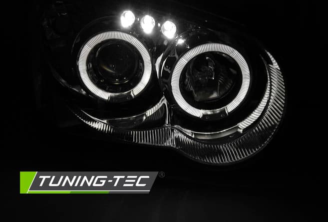 Predné svetlá Subaru Impreza II 03-05 Angel Eyes Chrome – náhľad 3