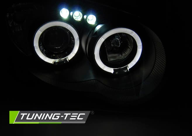 Predné svetlá Subaru Impreza II 03-05 Angel Eyes Black – náhľad 2