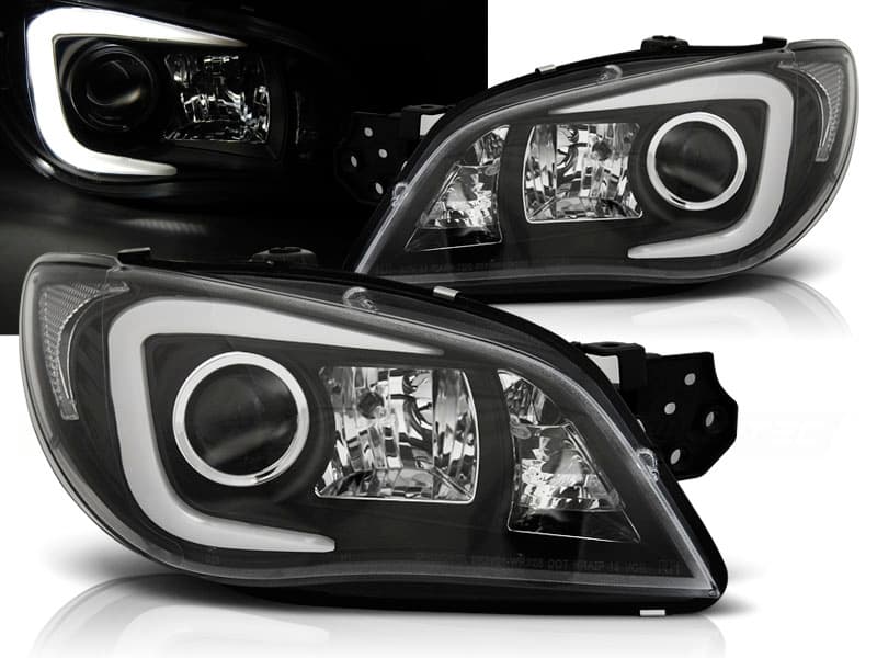 Predné xenónové svetlá Subaru Impreza II 06-07 Tube Light Black