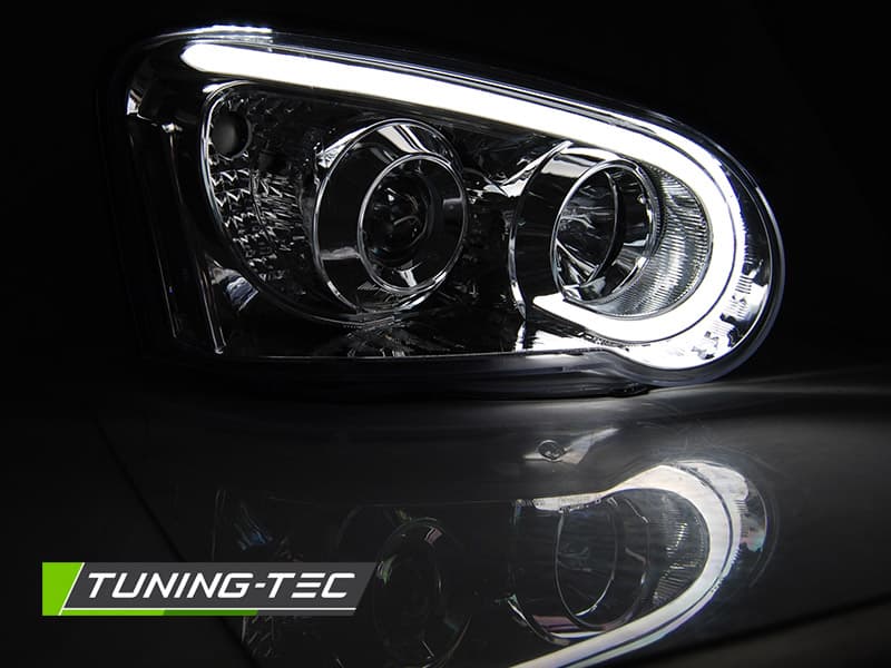 Predné svetlá Subaru Impreza II 03-05 Tube Light Chrome – náhľad 3