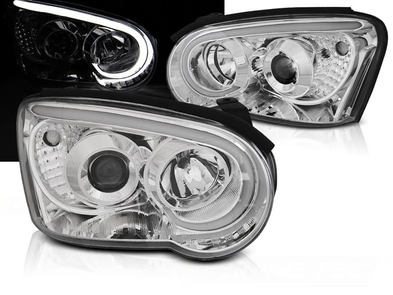 Predné svetlá Subaru Impreza II 03-05 Tube Light Chrome