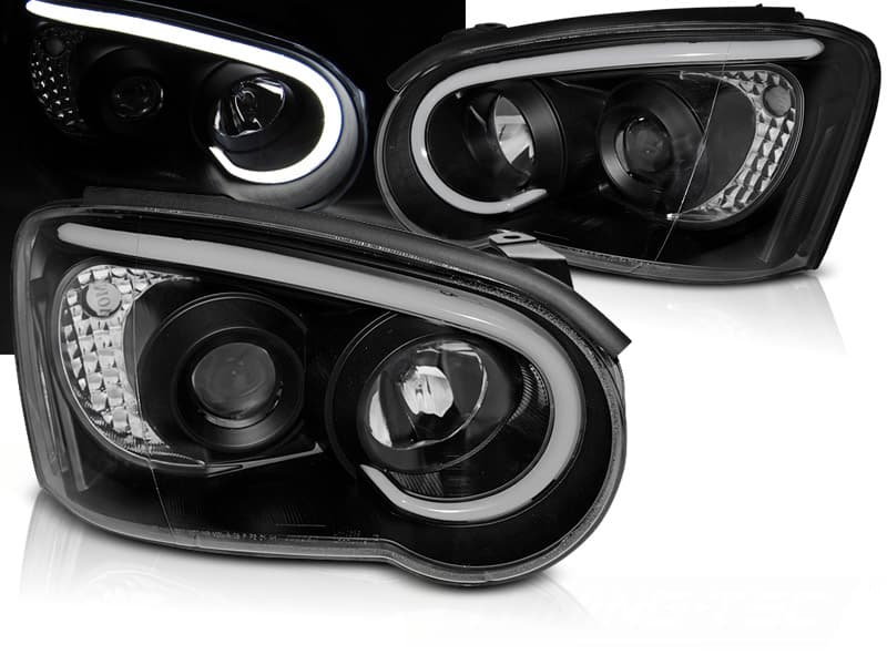 Predné svetlá Subaru Impreza II 03-05 Tube Light Black