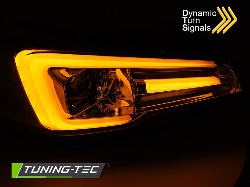 Predné LED svetlá Subaru WRX 14-22 DRL Chrome – náhľad 4