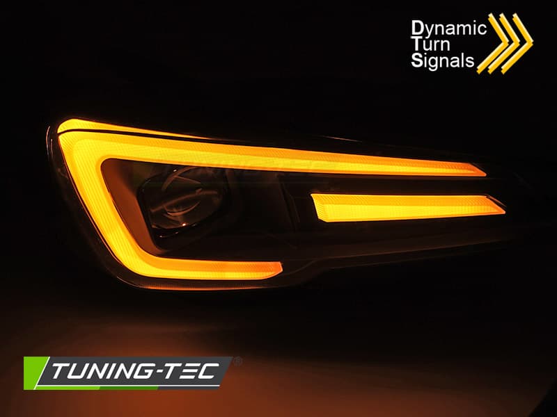 Predné LED svetlá Subaru WRX 14-22 DRL Black – náhľad 3