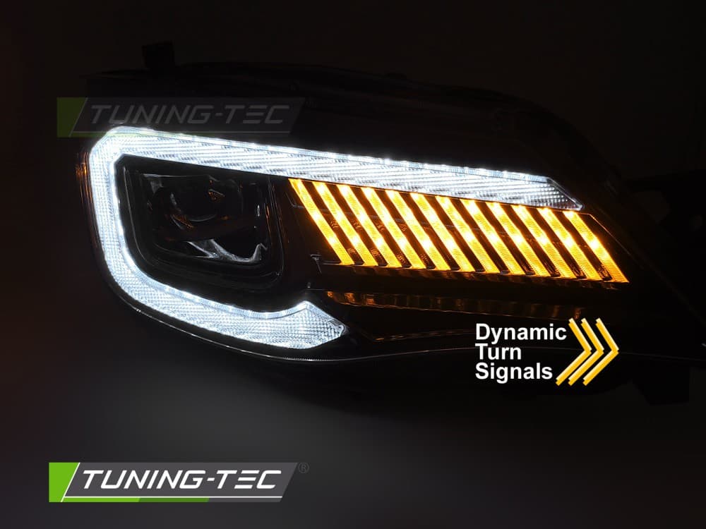 Predné Full LED svetlá Subaru WRX 08-14 Tube Light Black – náhľad 3