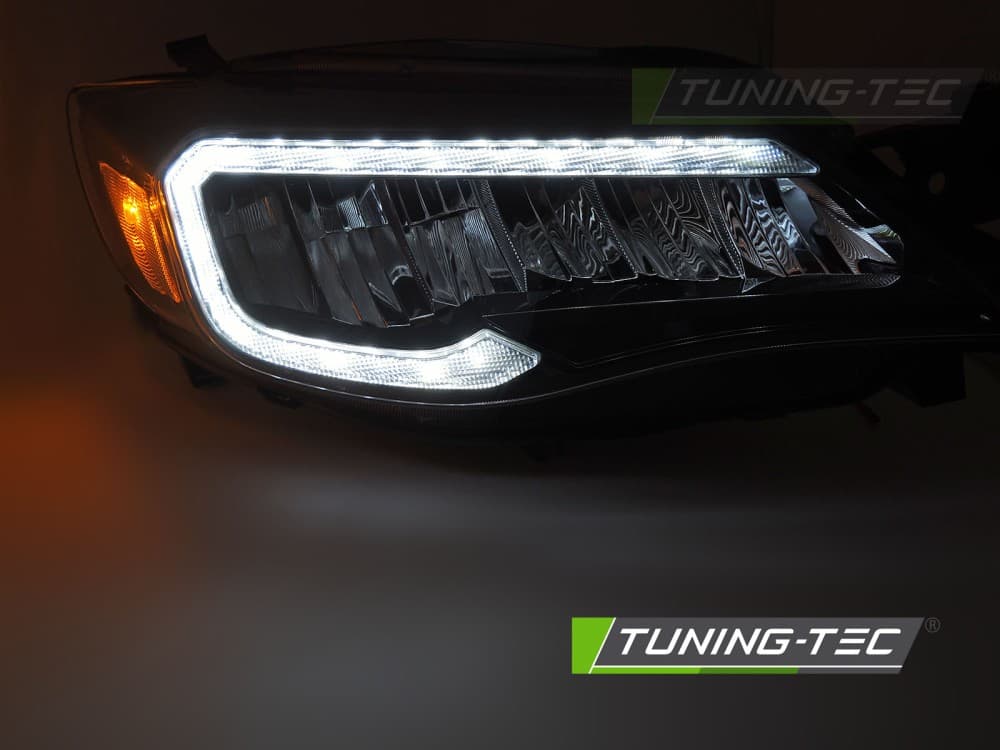 Predné Full LED svetlá Subaru WRX 08-14 Tube Light Black (variant) – náhľad 2