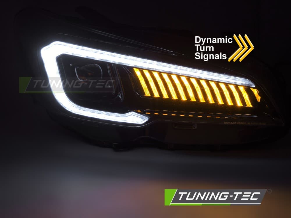 Predné Full LED svetlá Subaru WRX 15-22 Tube Black – náhľad 3
