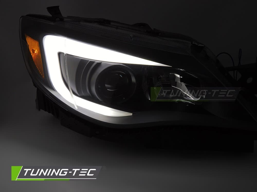 Predné svetlá Subaru WRX 08-14 Tube Light Black – náhľad 2