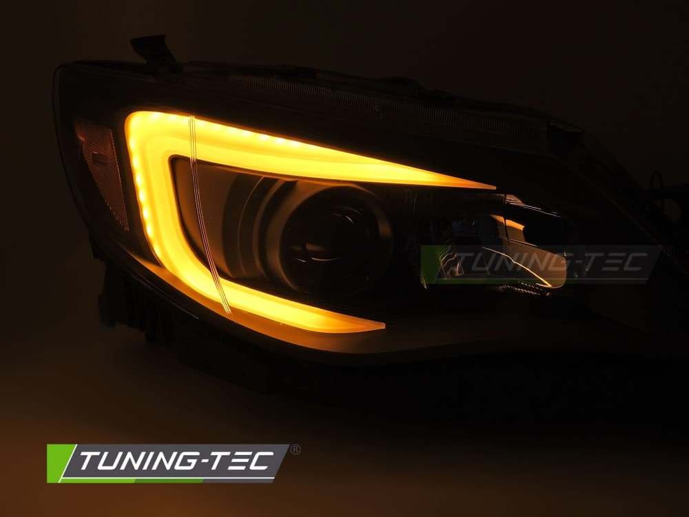 Predné svetlá Subaru WRX 08-14 Tube Light Black – náhľad 3