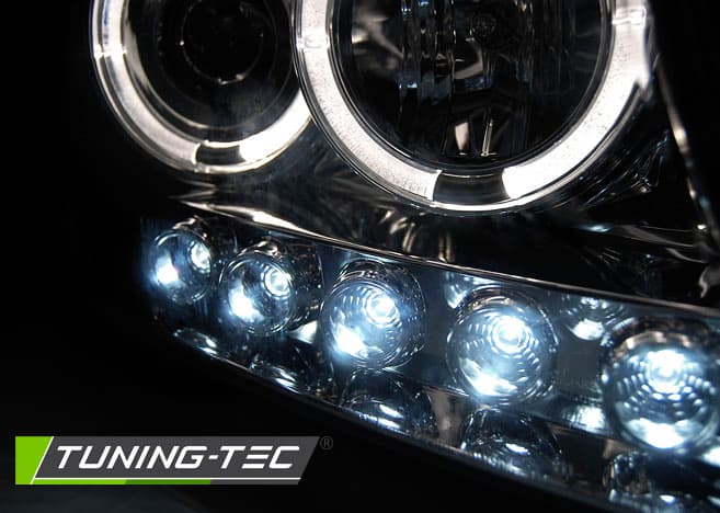 Predné svetlá Toyota Land Cruiser 200 07-12 Angel Eyes Chrome – náhľad 3