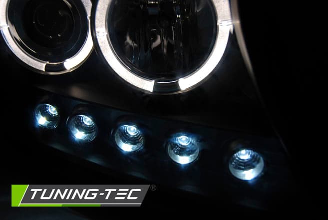 Predné svetlá Toyota Land Cruiser 200 07-12 Angel Eyes Black – náhľad 3
