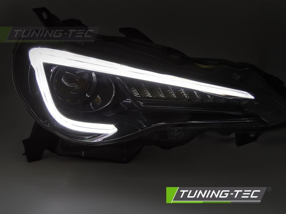 Predné svetlá Toyota GT86 / Subaru BRZ 12-21 Tube LED DRL Black – náhľad 2