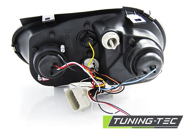 Predné svetlá Volkswagen Golf IV 97-03 Angel Eyes Black – náhľad 4