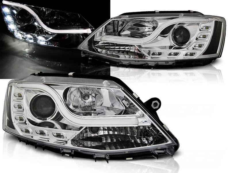 Predné svetlá Volkswagen Jetta VI 11-18 Tube Light DRL Chrome