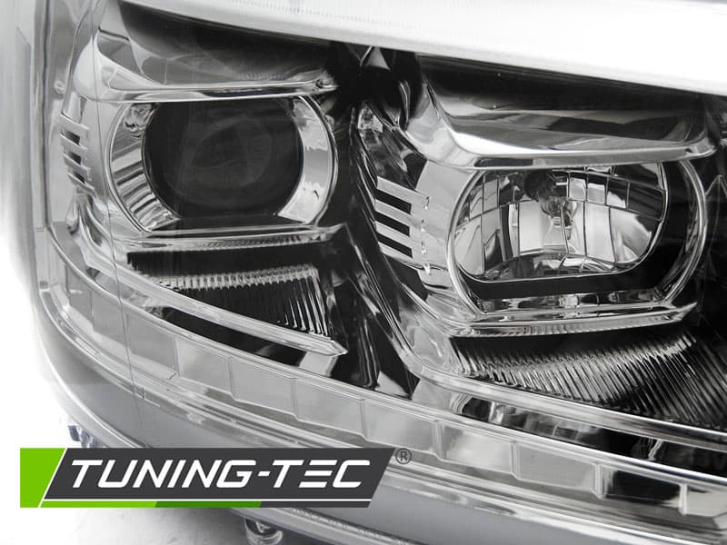 Predné svetlá Volkswagen Transporter T5 10-15 Tube Light Chrome – náhľad 2