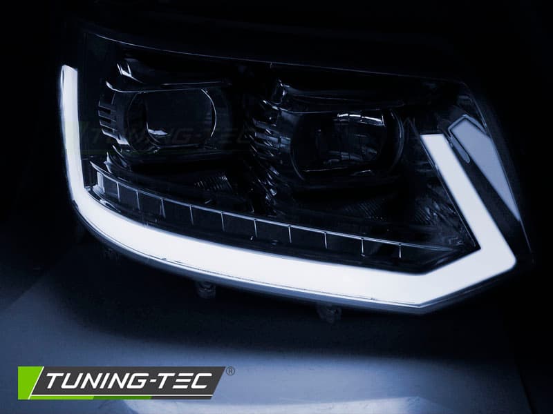 Predné svetlá Volkswagen Transporter T5 10-15 Tube Light Chrome – náhľad 3
