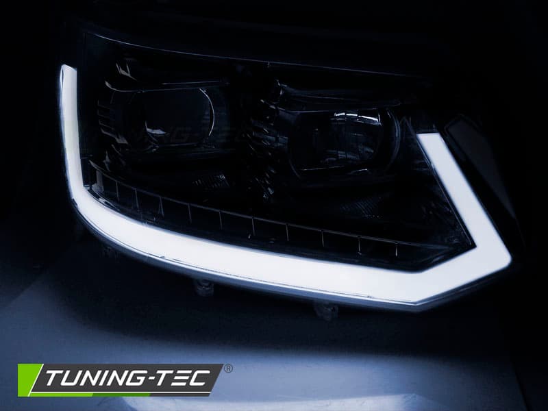 Predné svetlá Volkswagen Transporter T5 10-15 Tube Light Black – náhľad 2