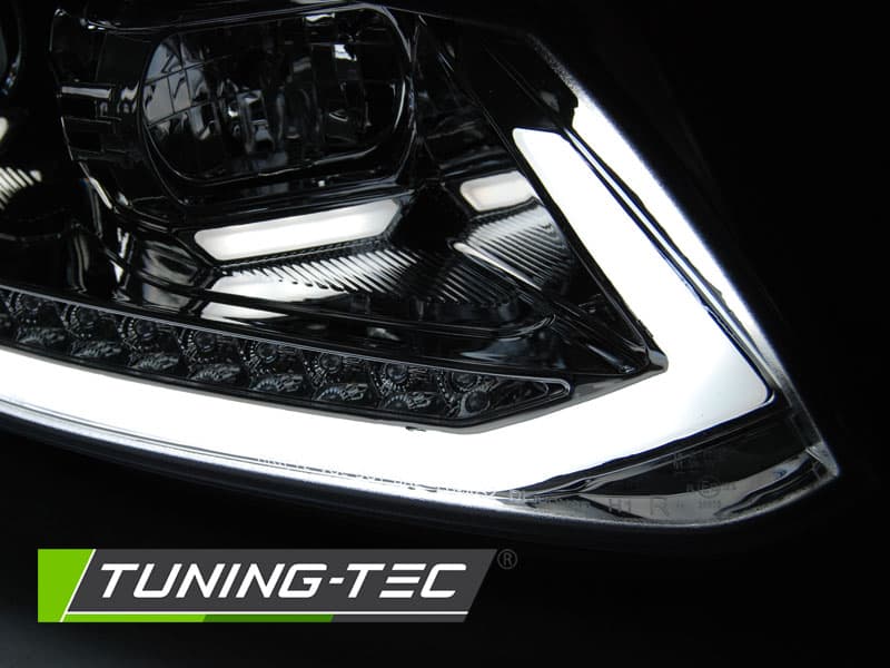 Predné svetlá Volkswagen Touran I 10-15 Tube Light DRL Chrome – náhľad 3