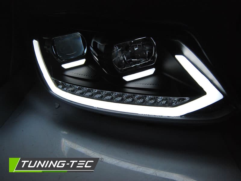 Predné svetlá Volkswagen Touran I 10-15 Tube Light DRL Black – náhľad 2