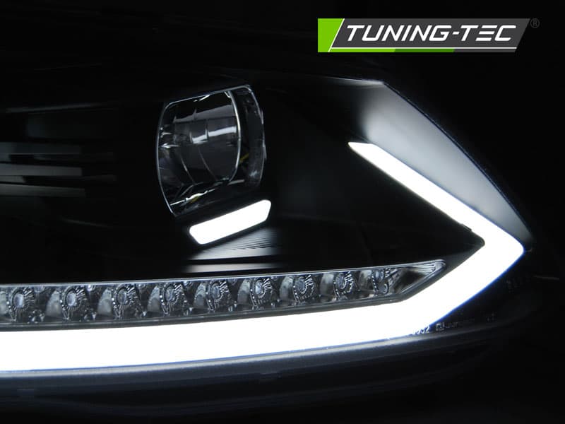 Predné svetlá Volkswagen Touran I 10-15 Tube Light DRL Black – náhľad 3