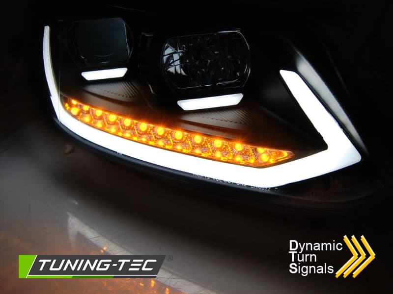 Predné svetlá Volkswagen Touran I 10-15 Tube Light DRL Black – náhľad 4