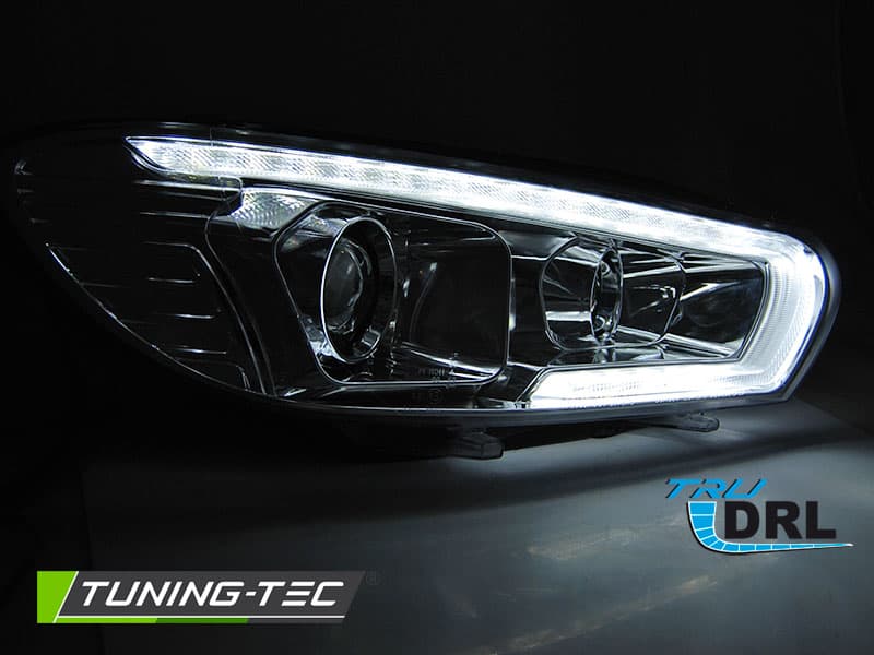 Predné svetlá Volkswagen Scirocco III 14-17 Tube Light Chrome – náhľad 3