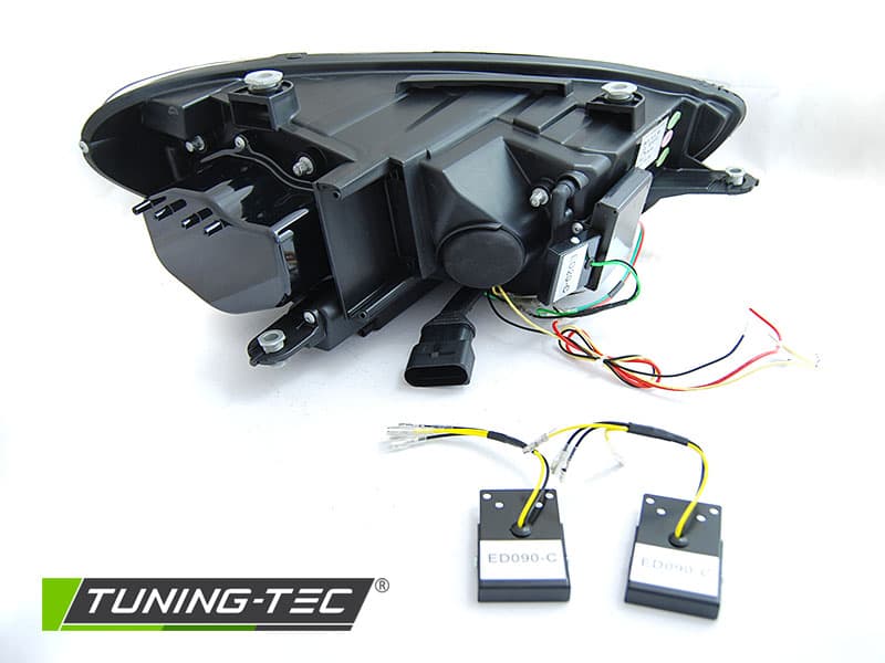 Predné svetlá Volkswagen Scirocco III 14-17 Tube Light Black – náhľad 5