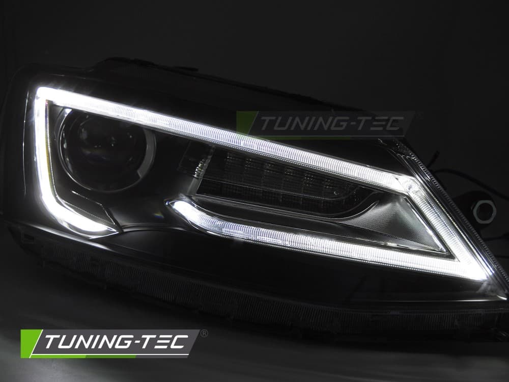 Predné svetlá Volkswagen Jetta VI 11-18 Tube Light Black – náhľad 2
