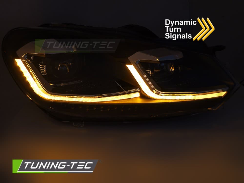 Predné svetlá Volkswagen Golf VI 08-12 Silver Line LED DRL – náhľad 3